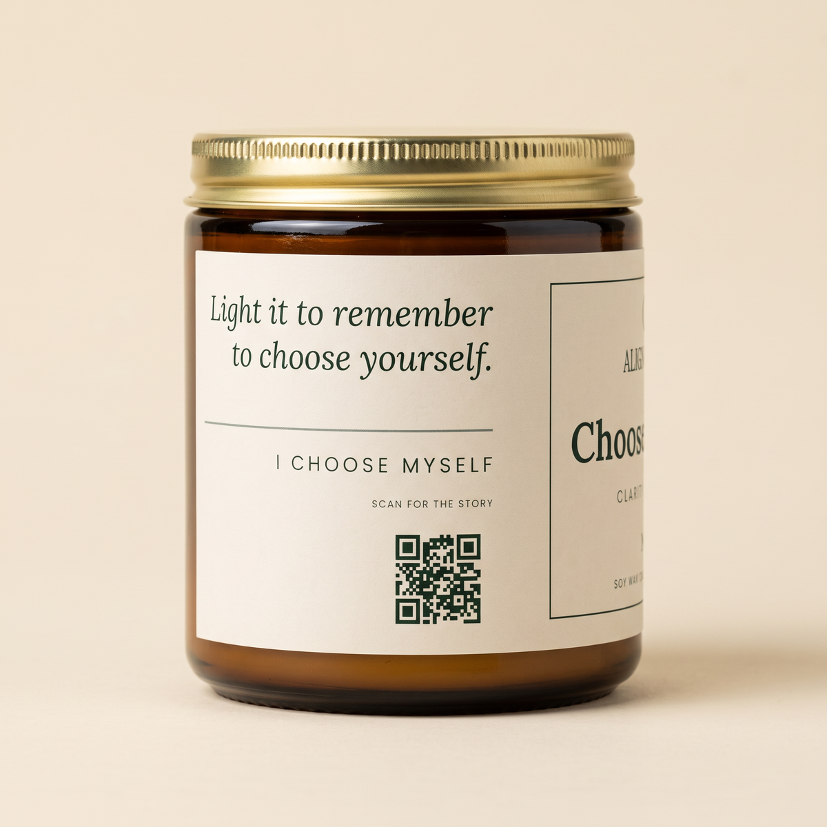 Choose Yourself — No. 03, affirmation and QR panel