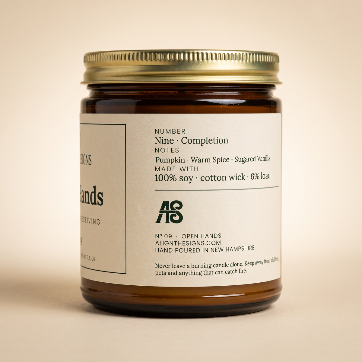 Open Hands — No. 09, scent notes panel