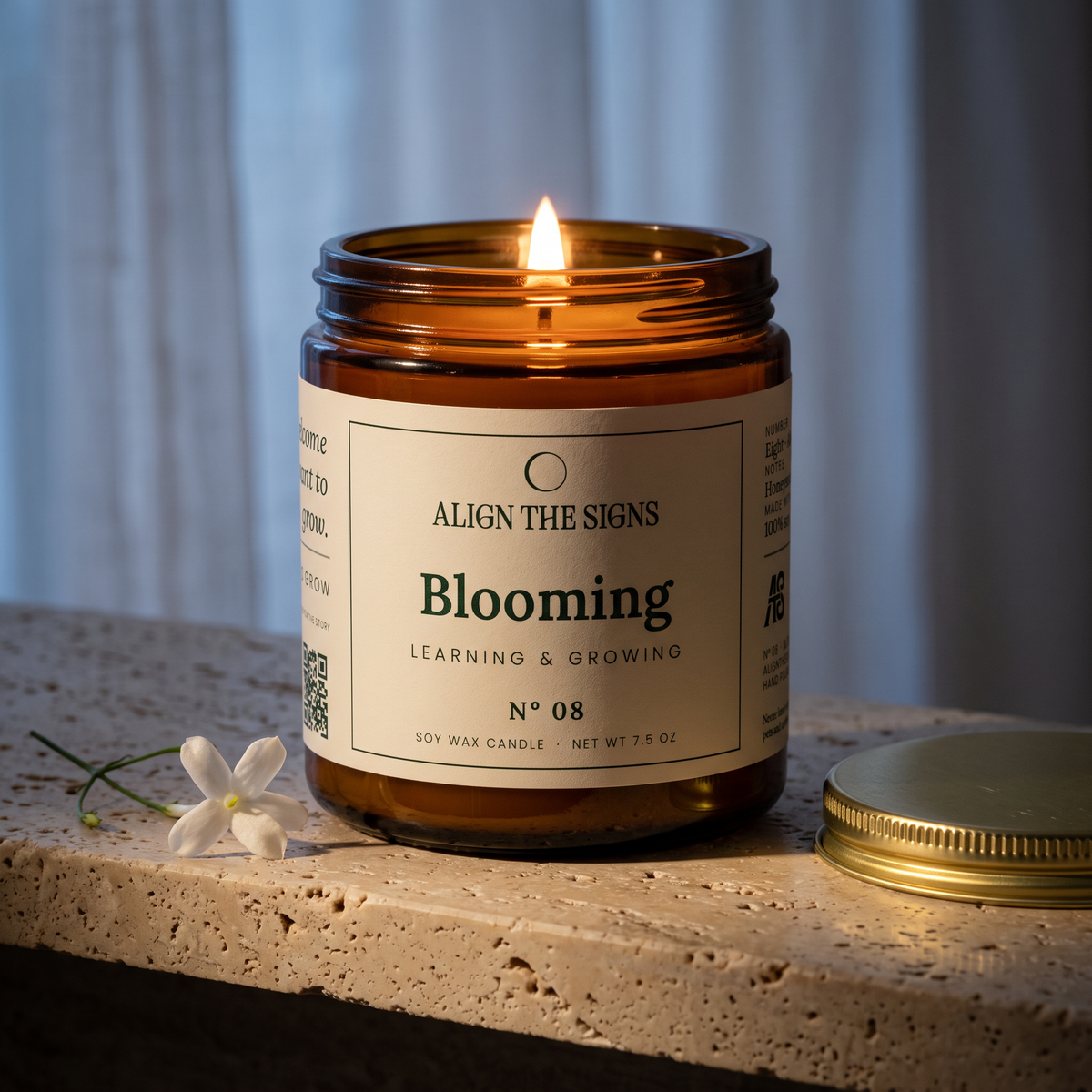 Blooming — No. 08, lit at dusk