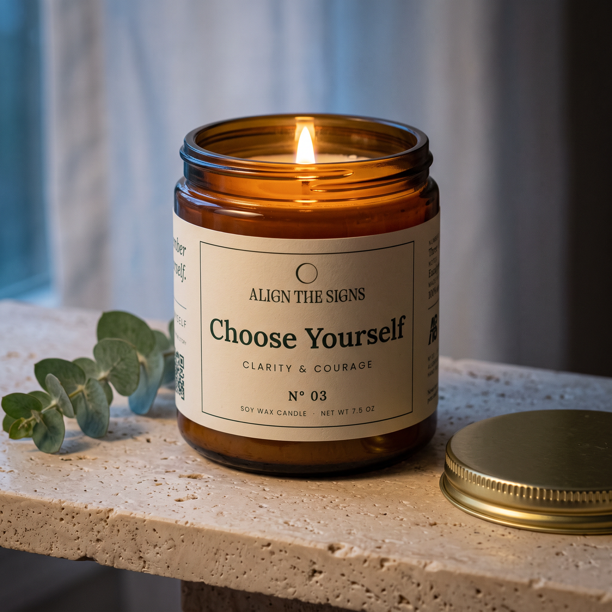 Choose Yourself — No. 03, lit at dusk