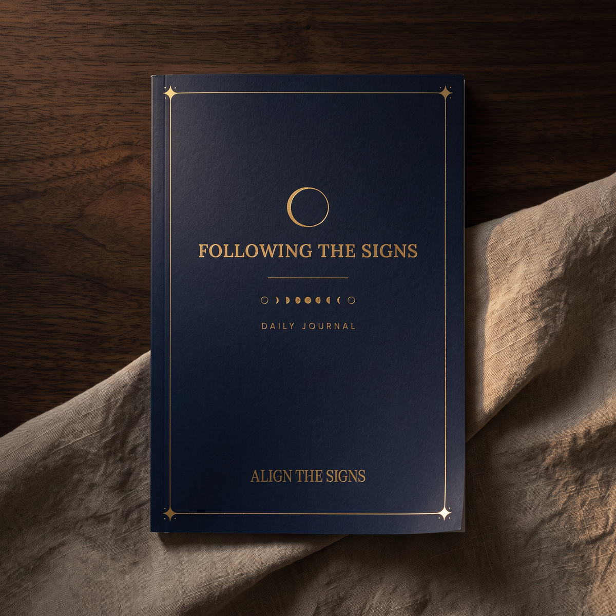 Following the Signs — Daily Journal, navy softcover