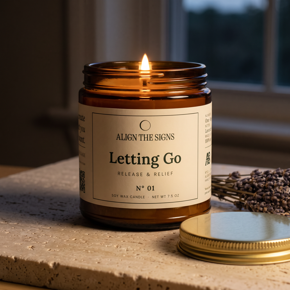 Letting Go — No. 01, lit at dusk