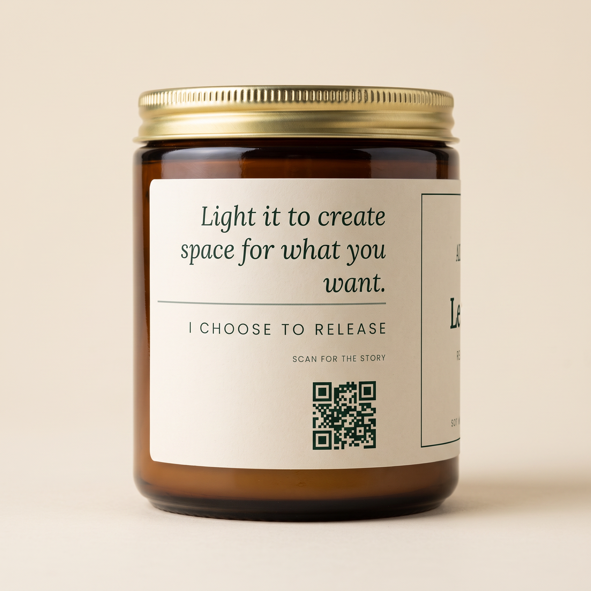 Letting Go — No. 01, affirmation and QR panel