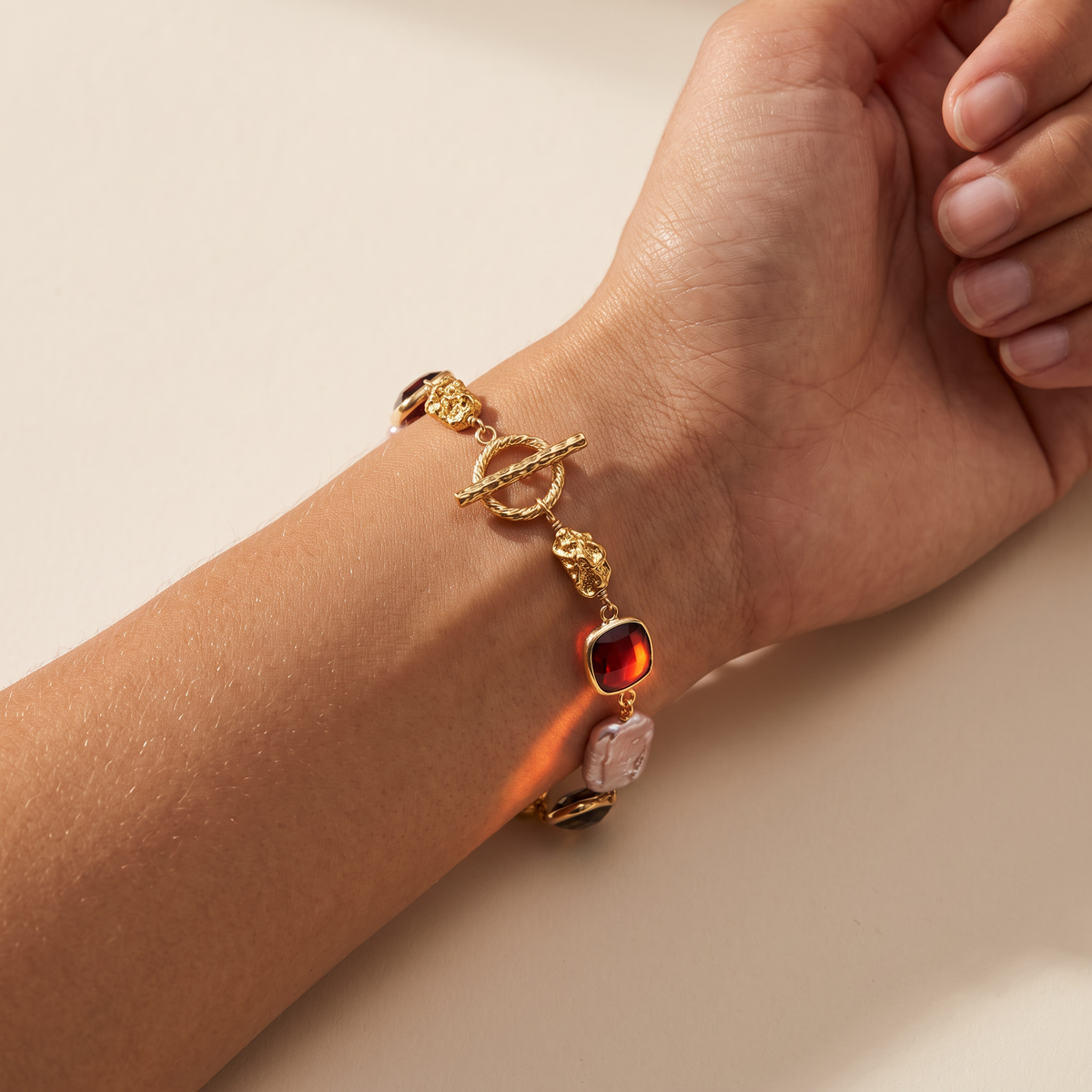 Midnight bracelet worn on the wrist